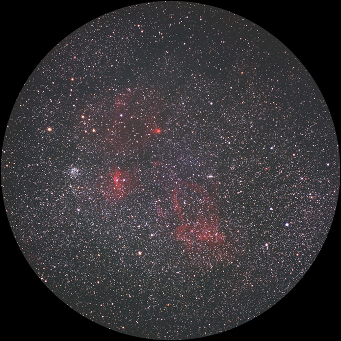 M52と散光星雲