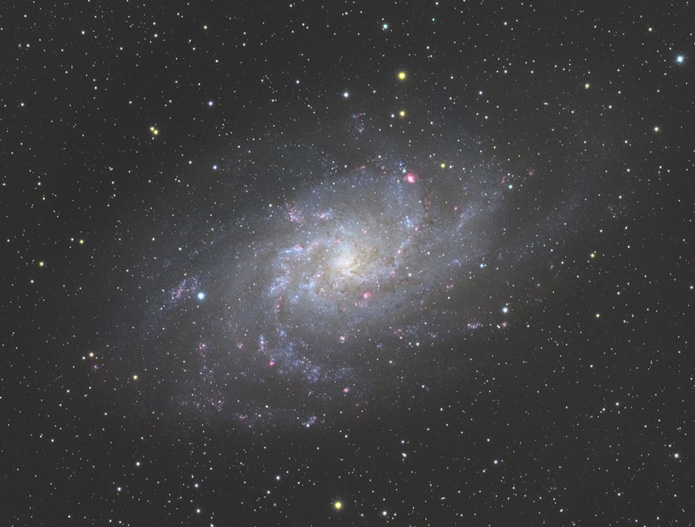 M33銀河 中央部トリミング画像