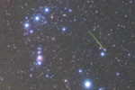 オリオン座流星群の流れ星