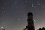 天体望遠鏡と冬の大三角
