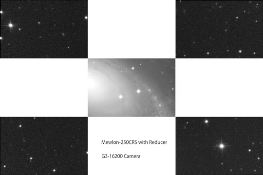 タカハシ Mewlon-250CRSとレデューサー撮影したM81銀河拡大