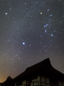 デジカメで撮った星景写真の例