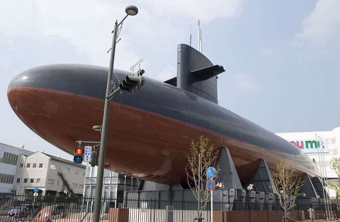 てつのくじら館の潜水艦の写真