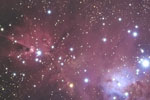 コーン星雲とハッブル変光星雲